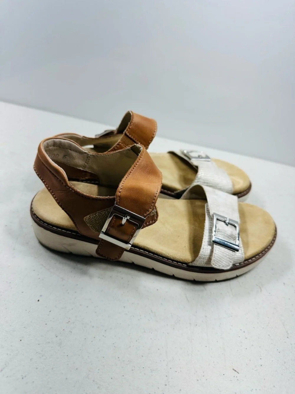 REMONTE BY RIEKER WOMEN'S ANKLE STRAP WEDGE HEEL SANDALS, SIZE EU 36